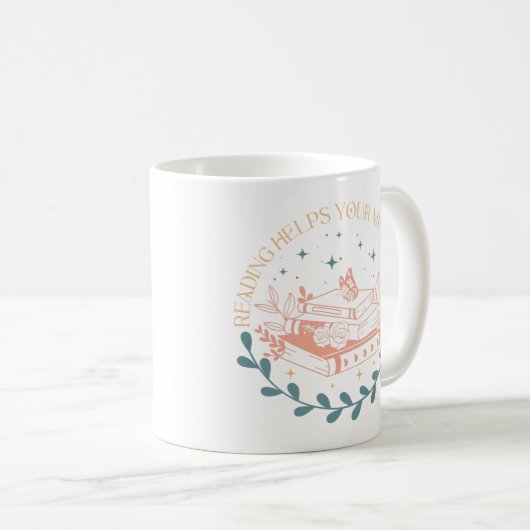 Mug La lecture aide à votre épanouissement mental (Devant droit)