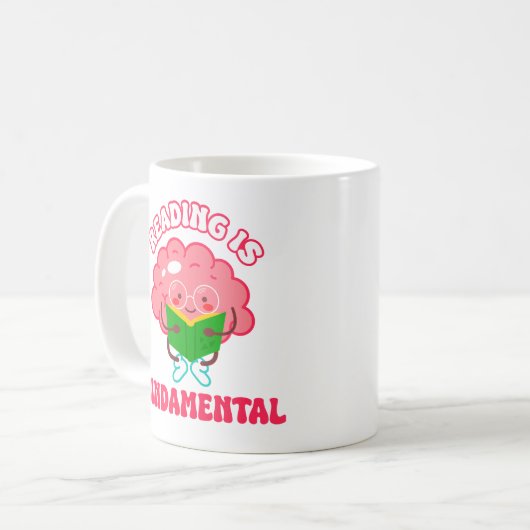 Mug La lecture est fondamentale ! Faites glisser les d (Devant gauche)