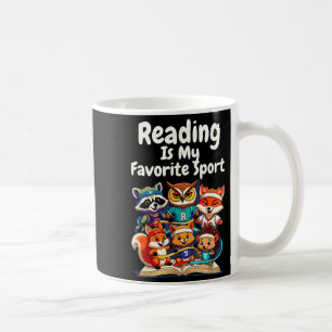 Mug La lecture est le sport préféré des animaux drôles