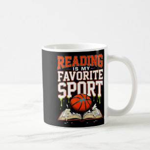 Mug La lecture est le sport préféré drôle de basketbal