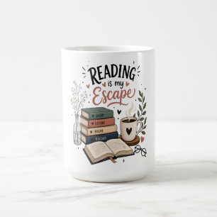Mug La lecture est mon échappatoire - Esthétique amour
