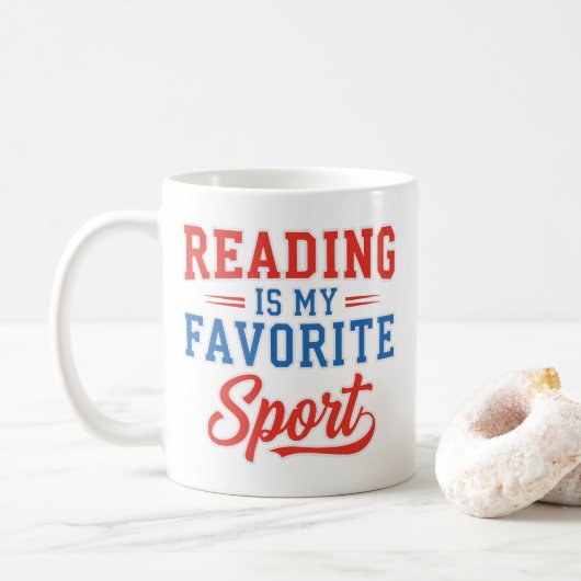 Mug La lecture est mon sport favori (Avec donut)