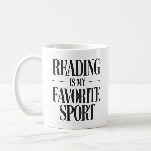 Mug La lecture est mon sport favori (Gauche)