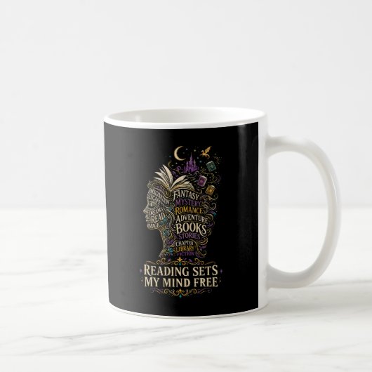 Mug La lecture libère mon esprit pour les amoureux des (Droite)