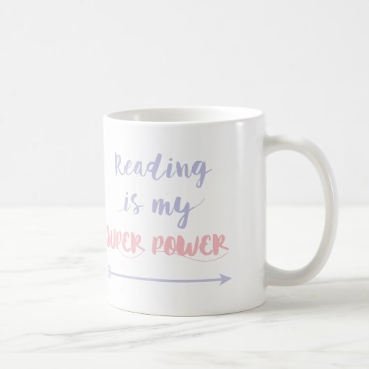 Mug La lecture personnalisable est mon super pouvoir (Droite)