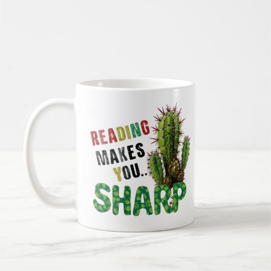 Mug La Lecture Vous Rend Sharp Drôle Amateurs de lectu (Gauche)