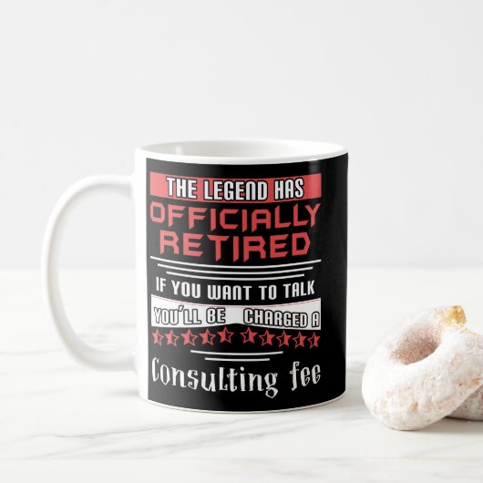 Mug La Légende A Officiellement Retraité Les Frais De  (Avec donut)