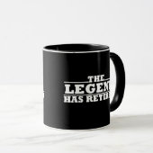Mug La légende a retiré une drôle de retraite (Devant droit)
