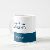 Mug La Légende A Retraité Blue White Retraite (Devant gauche)