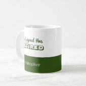 Mug La Légende A Retraité Green White Retraite (Devant gauche)