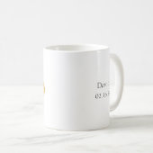 Mug La légende a retraité, noir et or (Devant droit)