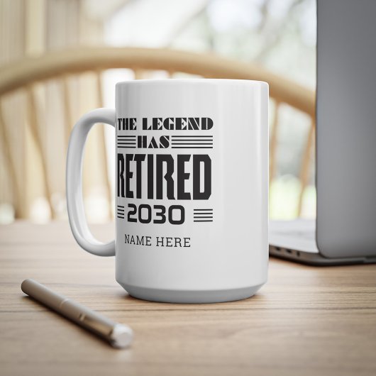 Mug La Légende A Retraité Retraite Personnalisée