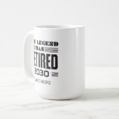 Mug La Légende A Retraité Retraite Personnalisée (Devant gauche)