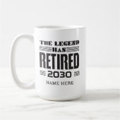 Mug La Légende A Retraité Retraite Personnalisée (Gauche)