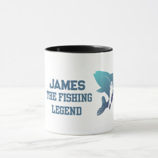 Mug La légende de la pêche personnalisée