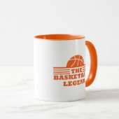 Mug La légende du basketball boule orange (Devant droit)