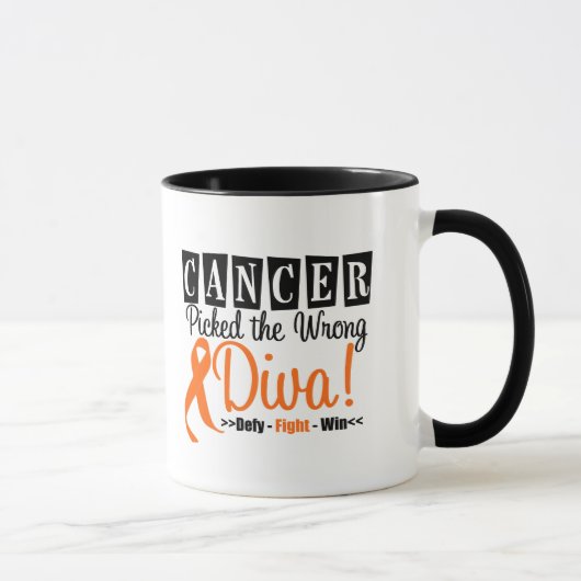 Mug La leucémie a sélectionné la diva fausse v2 (Droite)