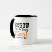 Mug La leucémie a sélectionné la diva fausse v2 (Devant gauche)