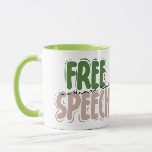 Mug La liberté d'expression est un droit humain (Gauche)