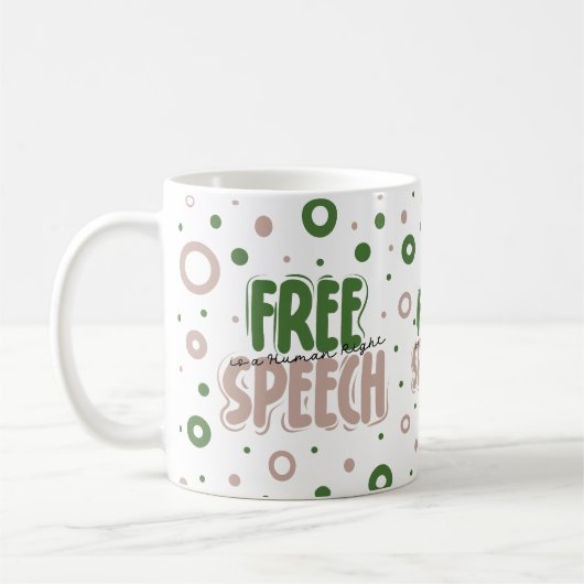 Mug La liberté d'expression est un droit humain (Gauche)