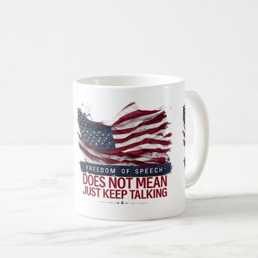 Mug La liberté d'expression ne signifie pas simplement (Devant droit)