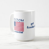 Mug La liberté est essentielle (Devant gauche)