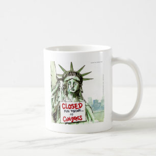 Mug La Liberté Fermée Pour Réparation du Congrès Drôle