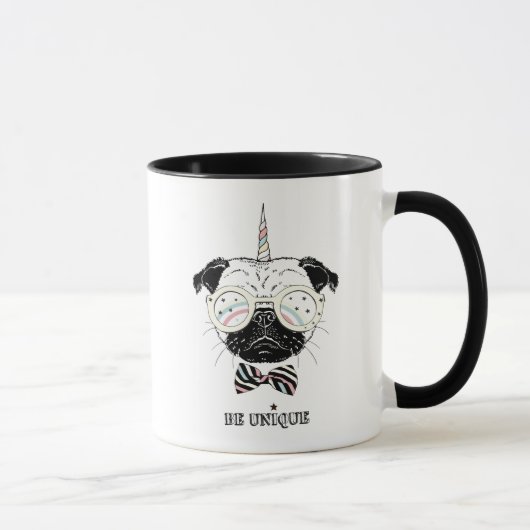 Mug La licorne de carlin | soit unique (Droite)
