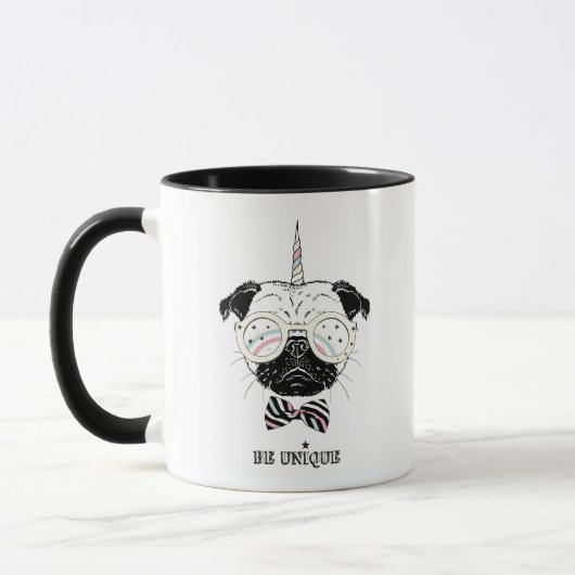 Mug La licorne de carlin | soit unique (Gauche)