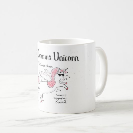 Mug La licorne de comms (Devant droit)