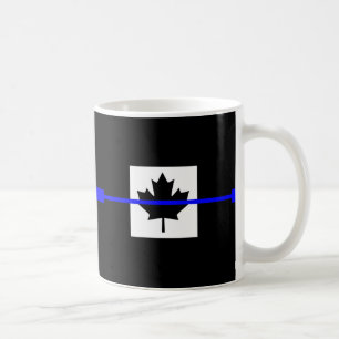 Mug La ligne bleue symbolique sur la feuille d'érable 