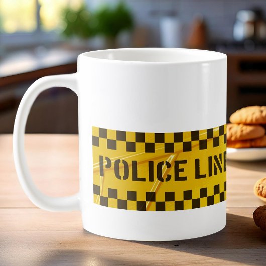 Mug La ligne de police ne traverse pas les rayures jau