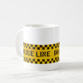 Mug La ligne de police ne traverse pas les rayures jau (Devant gauche)