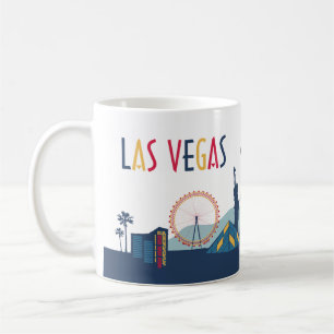Mug La ligne d'horizon illustrée de Las Vegas