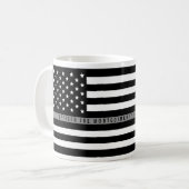 Mug La ligne grise mince correctionnelle drapeau (Devant gauche)