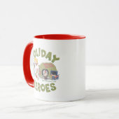 Mug La Ligue de Justice Chibi livre des présents (Devant gauche)