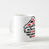 Mug La livraison de pizza (Devant gauche)