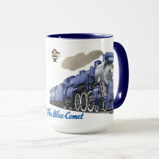 Mug La locomotive à vapeur bleue de comète (Devant droit)
