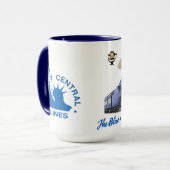 Mug La locomotive à vapeur bleue de comète (Devant gauche)