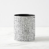Mug La LOGISTIQUE modèle avec des mots (Centre)