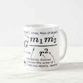 Mug La loi de Newton de la gravitation universelle (Devant droit)