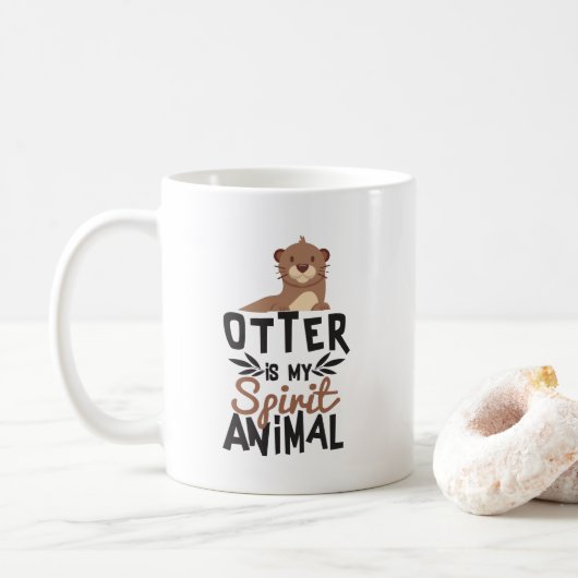 Mug La loutre gentille est mon poster de animal (Avec donut)