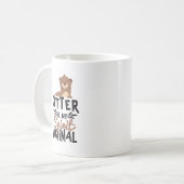 Mug La loutre gentille est mon poster de animal (Devant gauche)