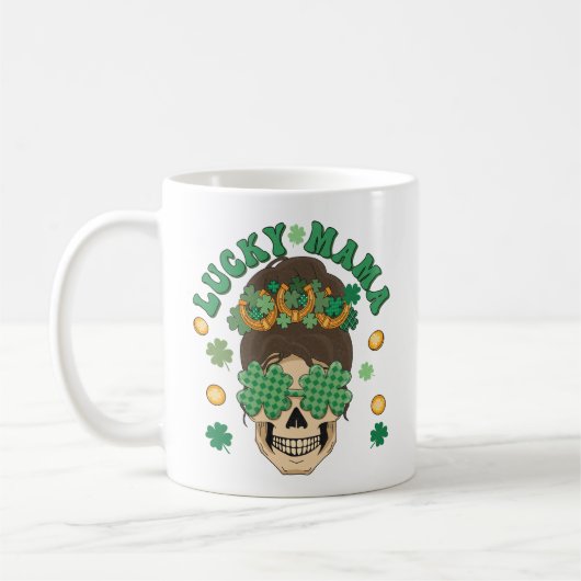 Mug La Lucky Mama Skeleton de St. Patrick (Gauche)