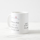 Mug La lumière que vous brillez Citation Joyeux Annive (Devant gauche)