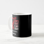 Mug La lutte de mon fils est ma lutte Sensibilisation (Devant gauche)