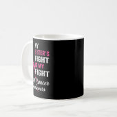 Mug La lutte de Soeur est ma lutte Conscience du cance (Devant gauche)