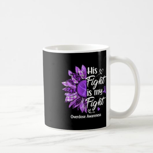 Mug La lutte est mon combat violet Sunflower Overdose (Droite)