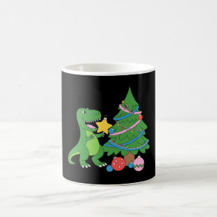 Mug La lutte est réelle Dinosaur Noël arbre étoile Xma