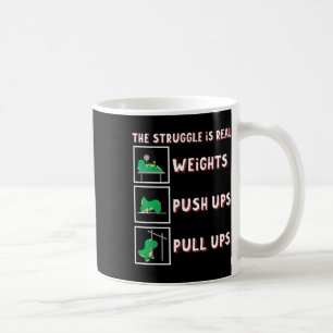 Mug La lutte est réelle Dinosaure T-rex Fitness Muscul